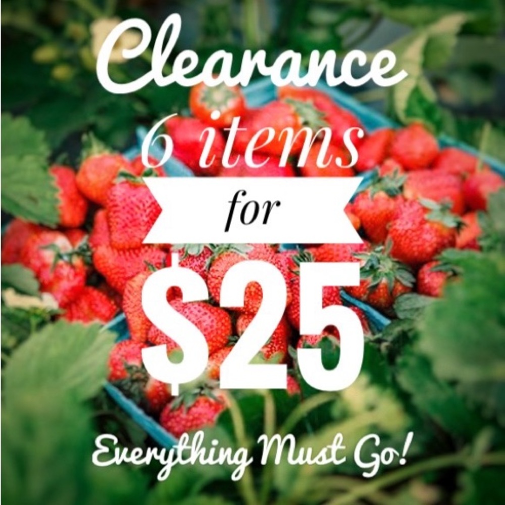 🍓Clearance🍓 6/$25 All Must Go!